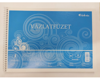 Vázlatfüzet famentes B/5 spirál 32lapos 